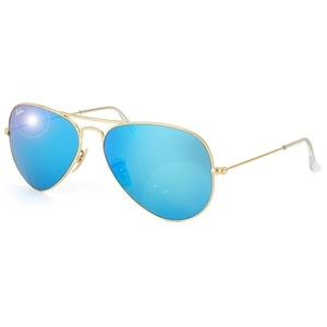 Blue Mirrored aviator Ray Bans